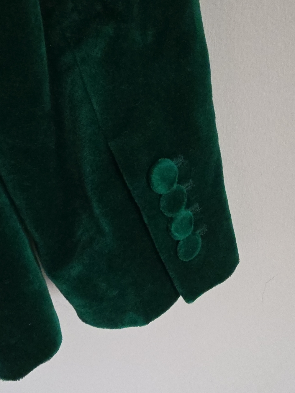 ZARA | Emerald Green Velvet Blazer Sz XS - Picture 7 of 7
